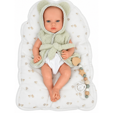 Muñeco Reborn Arias Max Beige de 38 cm con Cojín
