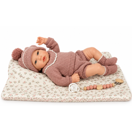 Muñeca Reborn Arias Greta Rosa de 40 cm con Manta