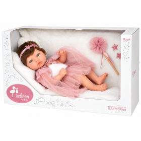 Muñeca Reborn Arias Princess Rosa de 38 cm con Manta