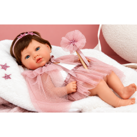Muñeca Reborn Arias Princess Rosa de 38 cm con Manta 2