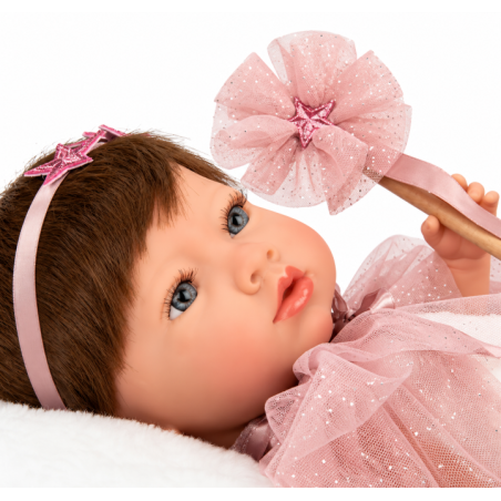 Muñeca Reborn Arias Princess Rosa de 38 cm con Manta