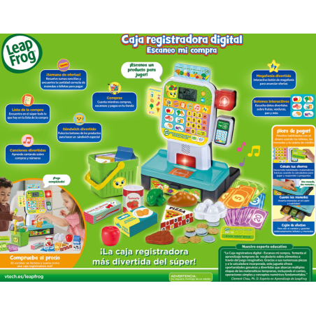 Leap Frog Caja Registradora Digital Escaneo Mi Compra