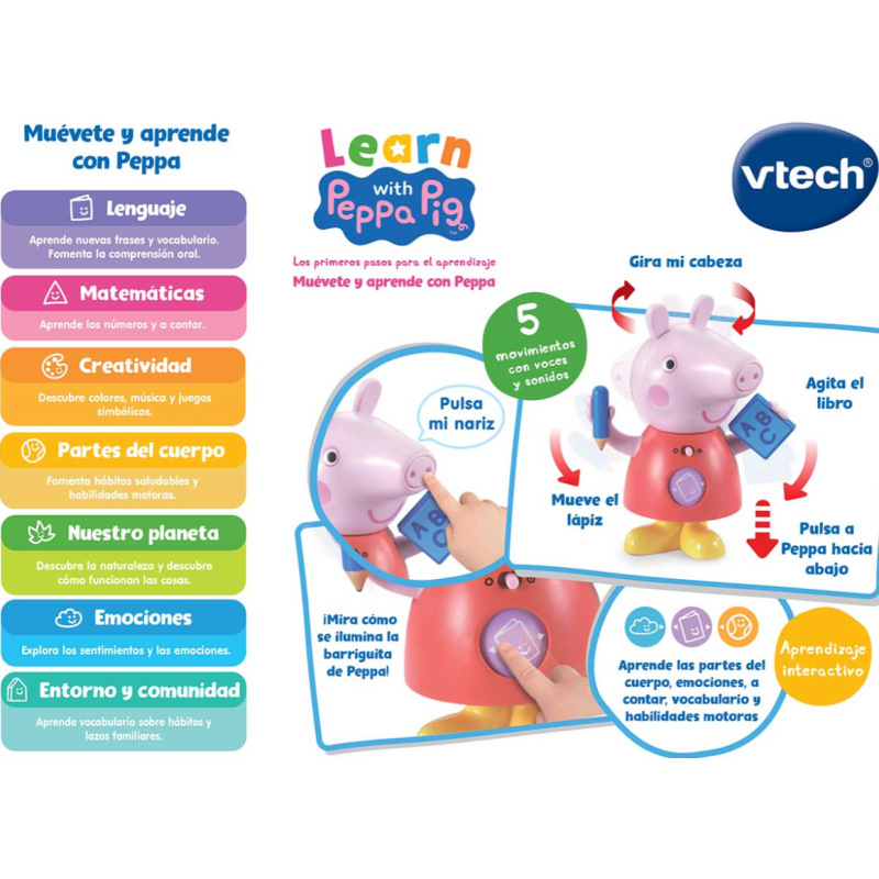 Peppa Pig ¡Muévete y aprende con Peppa!