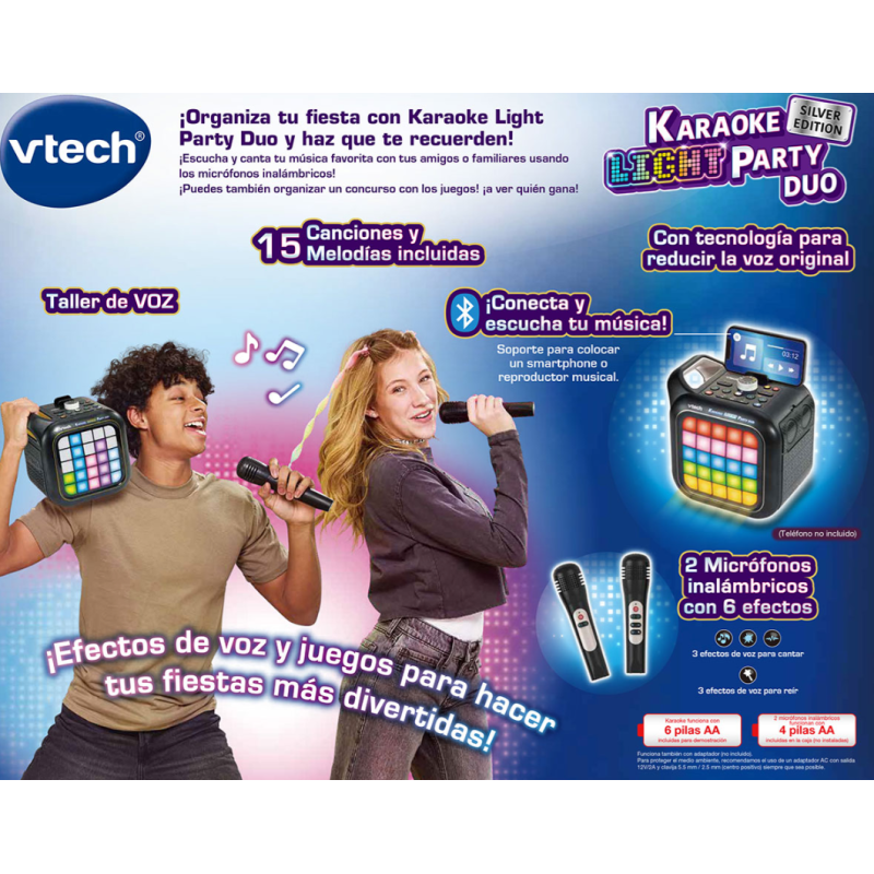 VTech Karaoke Light Party Duo Silver Edition