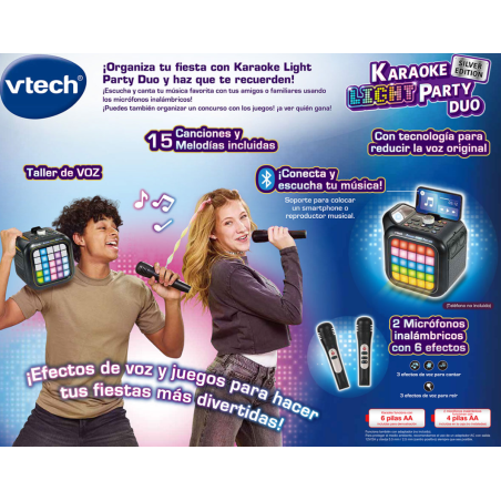 VTech Karaoke Light Party Duo Silver Edition