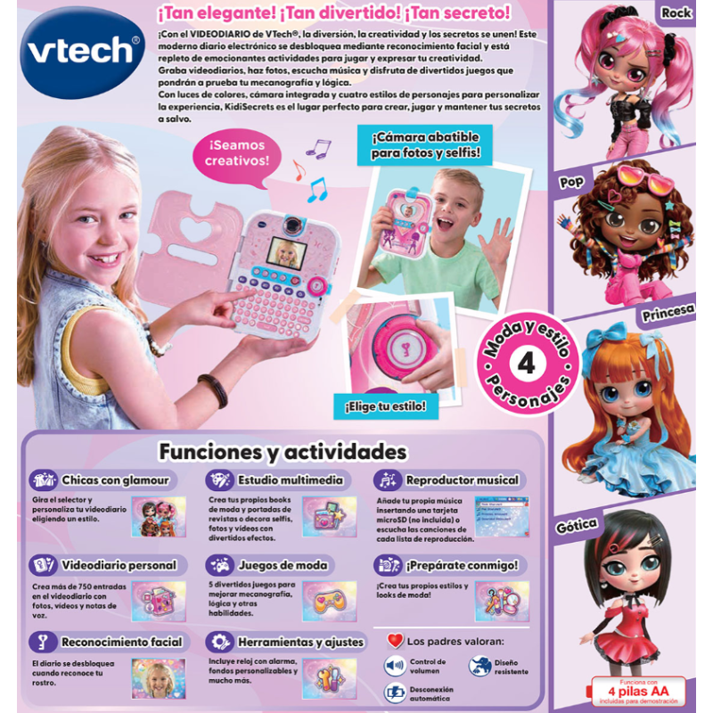 VTech KidiSecrets Video Diario Secreto Fashion Cam