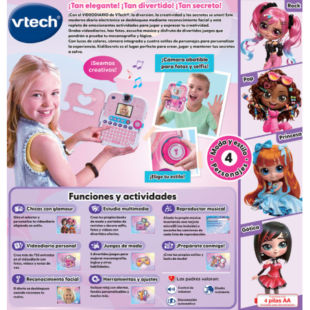 VTech KidiSecrets Video Diario Secreto Fashion Cam