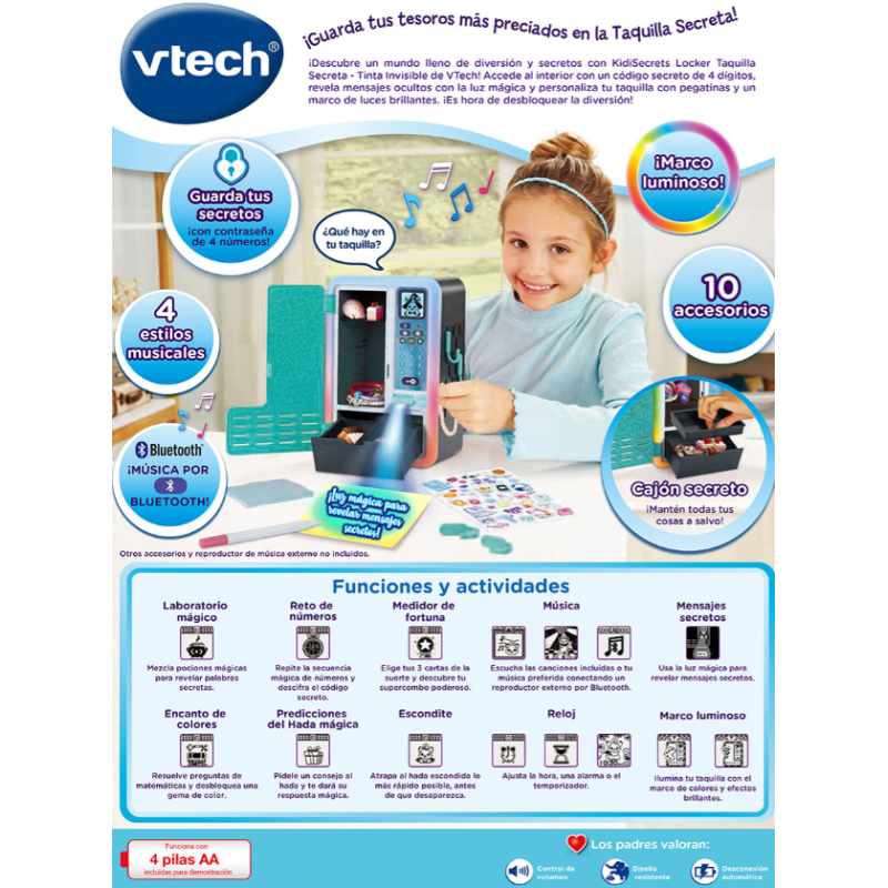 VTech KidiSecrets Locker Taquilla Secreta Tinta Invisible Verde