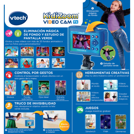 VTech Kidizoom Video Cam FX Azul