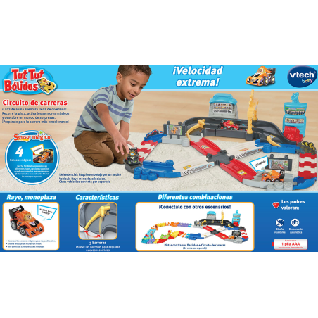 VTech Circuito De Carreras Tut Tut Bólidos Con Rayo Monoplaza