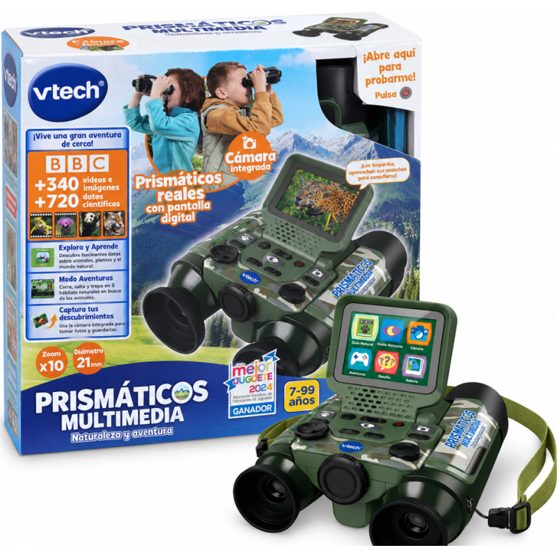 VTech Prismáticos Multimedia Naturaleza Y Aventura Camuflaje De Vtech
