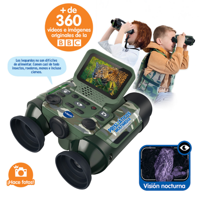 VTech Prismáticos Multimedia Naturaleza Y Aventura Camuflaje