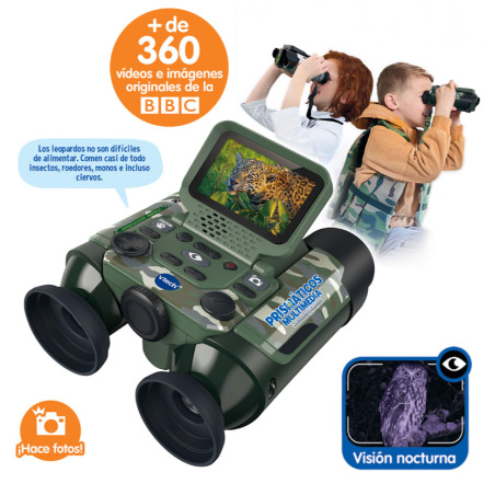 VTech Prismáticos Multimedia Naturaleza Y Aventura Camuflaje