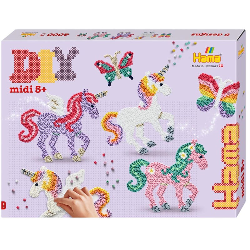 Hama Beads Midi Kit Unicornios 4000 Piezas