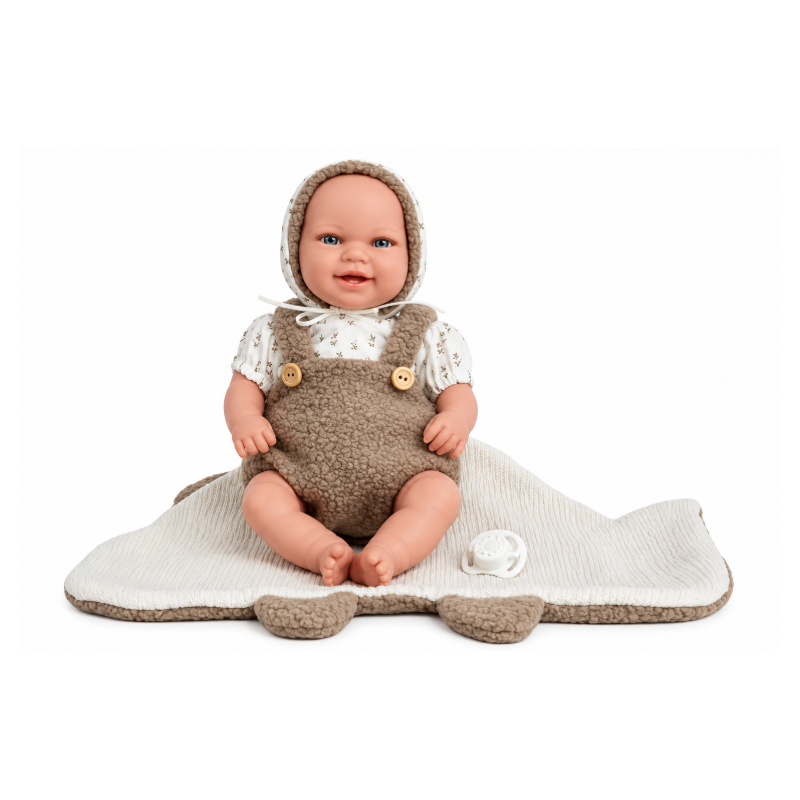 Muñeco Elegance Arias Babyto Marrón de 35 cm con Manta
