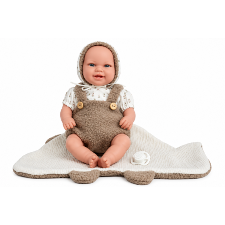 Muñeco Elegance Arias Babyto Marrón de 35 cm con Manta