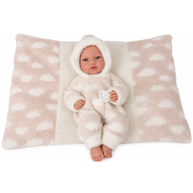 Muñeco Elegance Arias Aria Rosa de 38 cm con Cojín y Chupete