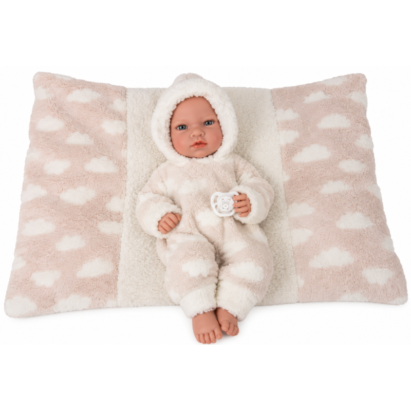 Muñeco Elegance Arias Aria Rosa de 38 cm con Cojín y Chupete