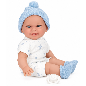 Muñeco Elegance Arias Babyto Azul de 34 cm con Mecanismo de Risa