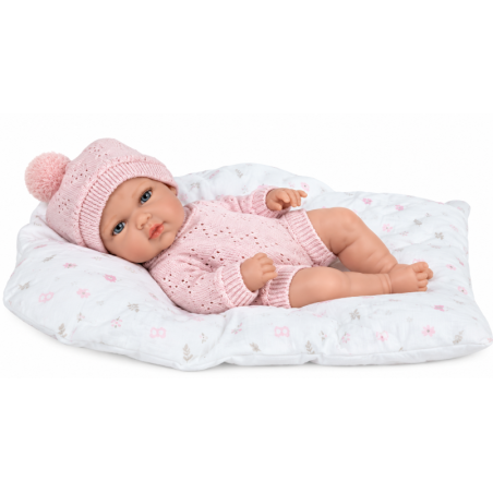 Muñeca Elegance Arias Natal Rosa de 30 cm con Cojín y Cuerpo de Vinilo