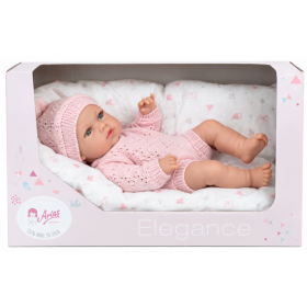 Muñeca Elegance Arias Natal Rosa de 30 cm con Cojín y Cuerpo de Vinilo 2