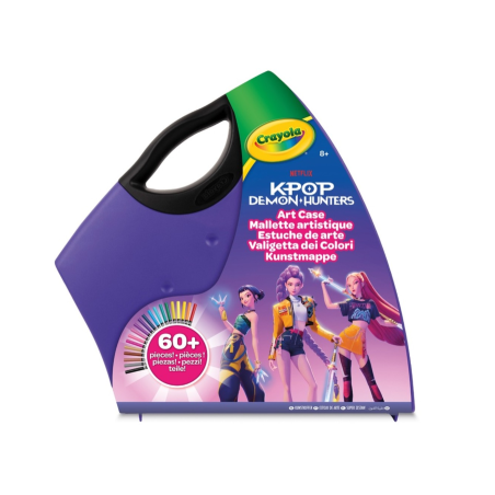 Maletín de Arte KPop Demon Hunters Crayola 60 Piezas