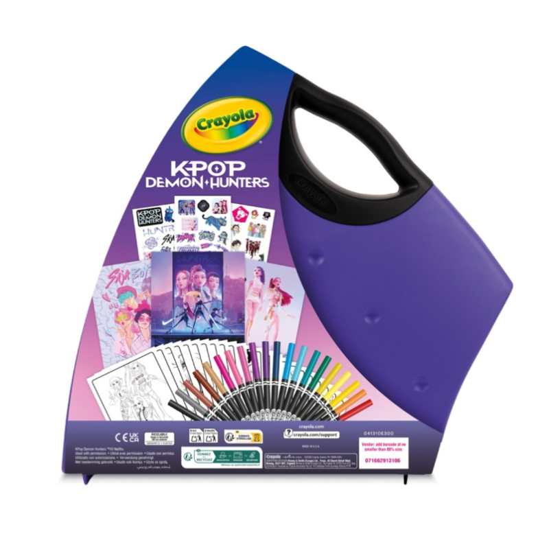 Maletín de Arte KPop Demon Hunters Crayola 60 Piezas