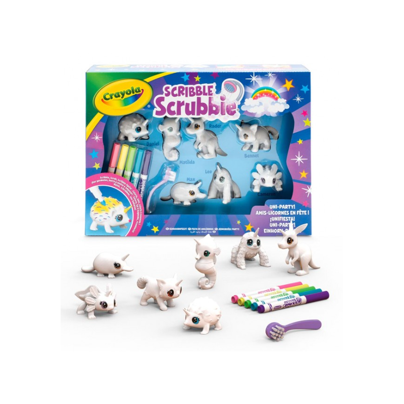 Crayola Scribble Scrubbie Unicornios Pack de 7 Mascotas
