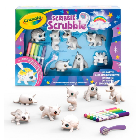 Crayola Scribble Scrubbie Unicornios Pack de 7 Mascotas