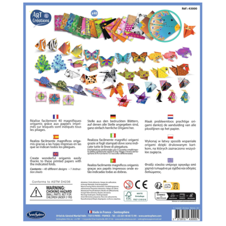 Kit de Origami 40 Figuras SentoSphère