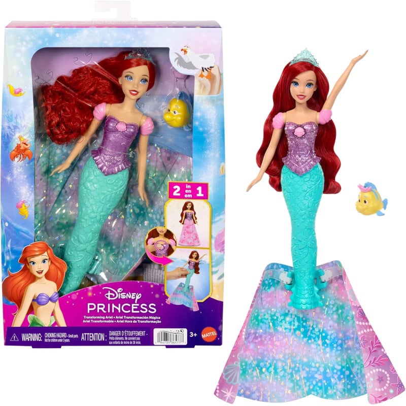 Princesa Ariel Transformación Mágica 2 en 1 De Mattel