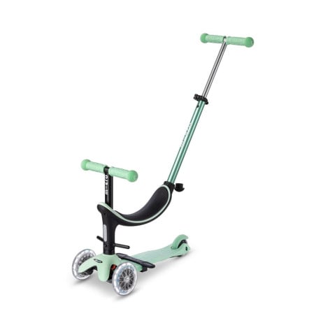 Micro Patinete Mini 4 En 1 Deluxe Led Menta