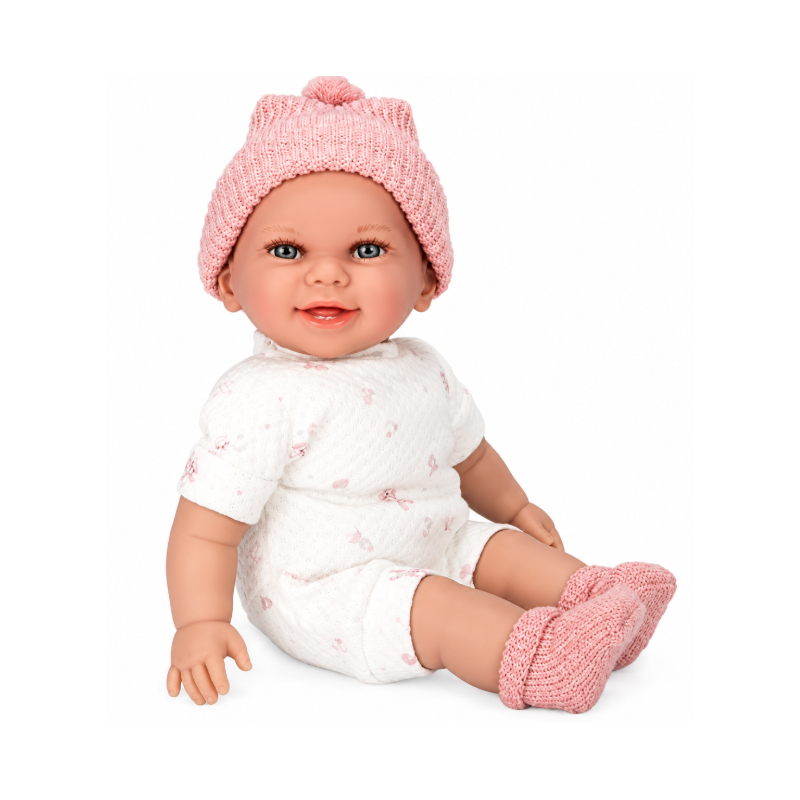 Muñeco Elegance Arias Babyto Rosa de 34 cm con Mecanismo de Risa