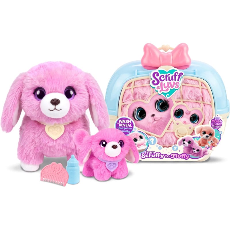 Scruff-A-Luvs Mamá Y Bebé Perrito Con Transportín Surtido De Toy Planet