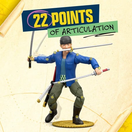 One Piece Figura Articulada Roronoa Zoro 15 Cm