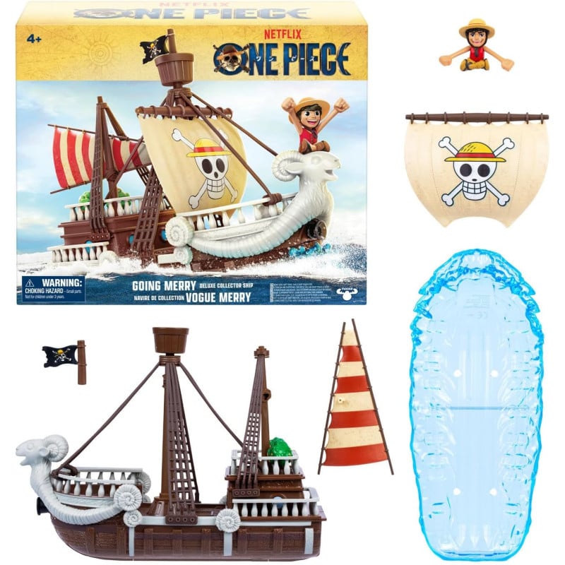 One Piece Barco Pirata Merry Con Figura De Luffy