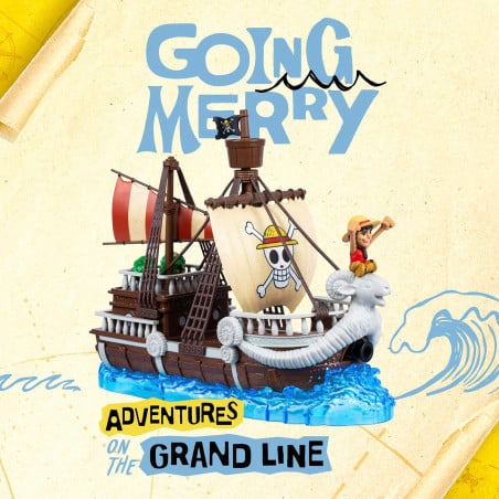 One Piece Barco Pirata Merry Con Figura De Luffy