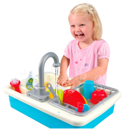 Fregadero Infantil con Agua y Accesorios de Cocina