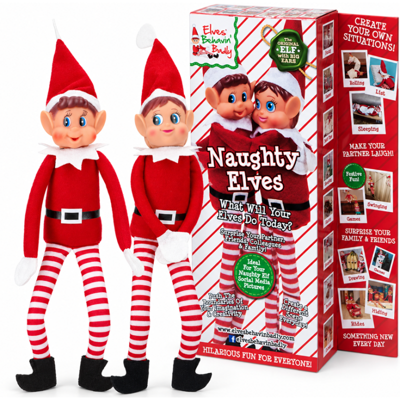 Pack 2 Elfos Traviesos Elfie y Elvie 30 Cm De Colorbaby