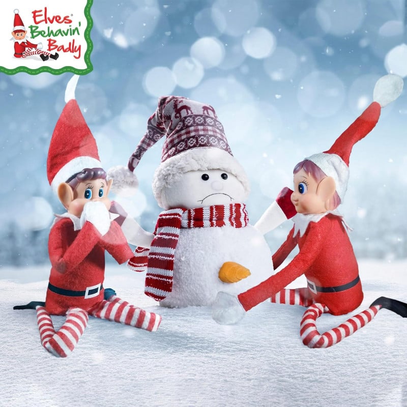Pack 2 Elfos Traviesos Elfie y Elvie 30 Cm