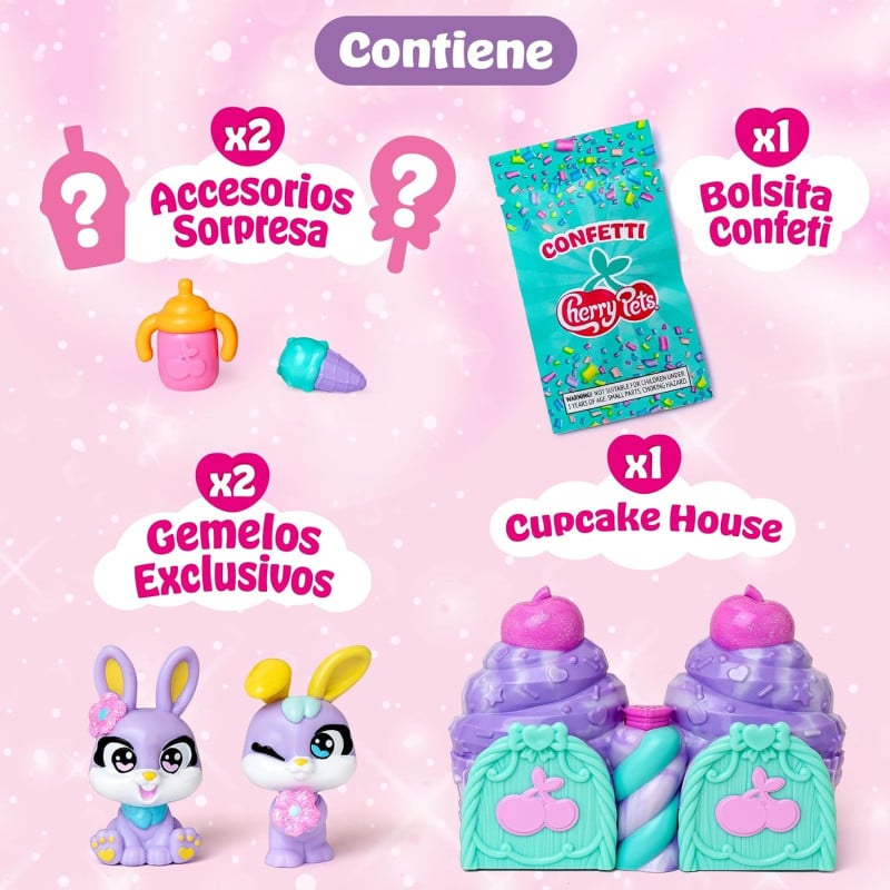 Cherry Pets Bunny Twins Hoppy y Poppy Cupcakes Sorpresa