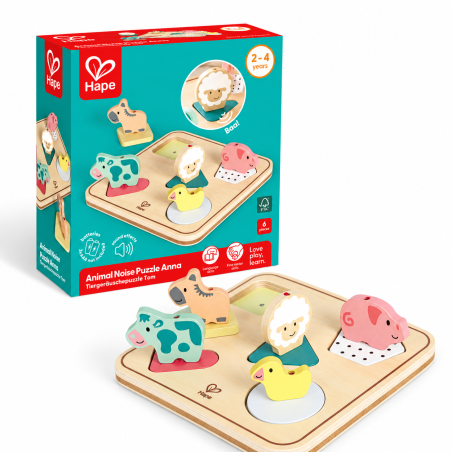 Hape Puzle De Sonidos Animales De Toynamics
