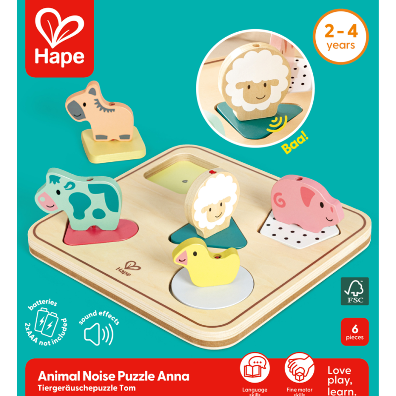 Hape Puzle De Sonidos Animales
