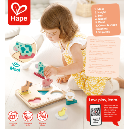 Hape Puzle De Sonidos Animales