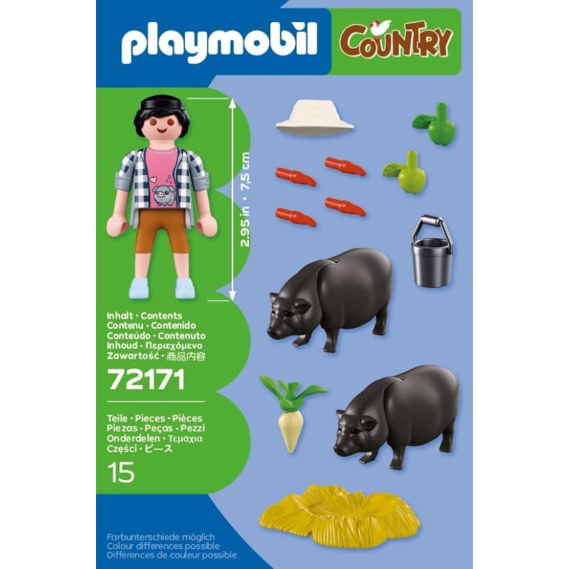Playmobil Country Granjero Con Cerdo Panzón 72171