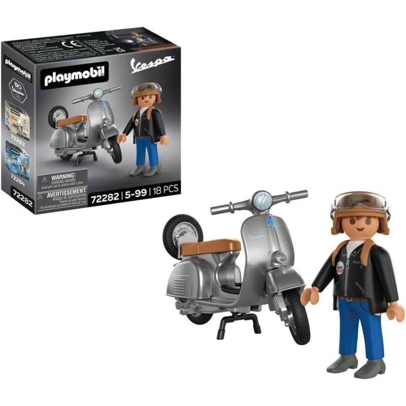 Playmobil Vespa 80 Aniversario Estilo Original 72282 De Playmobil