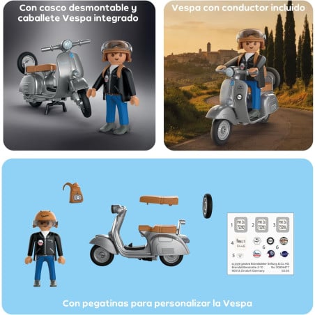 Playmobil Vespa 80 Aniversario Estilo Original 72282