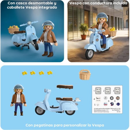Playmobil Vespa 80 Aniversario Estilo Icónico 72284