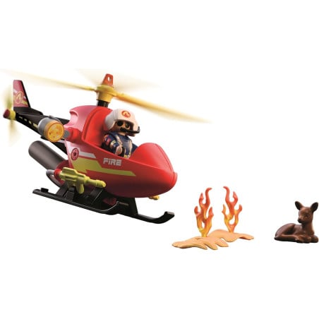 Playmobil City Action Helicóptero De Bomberos 72196