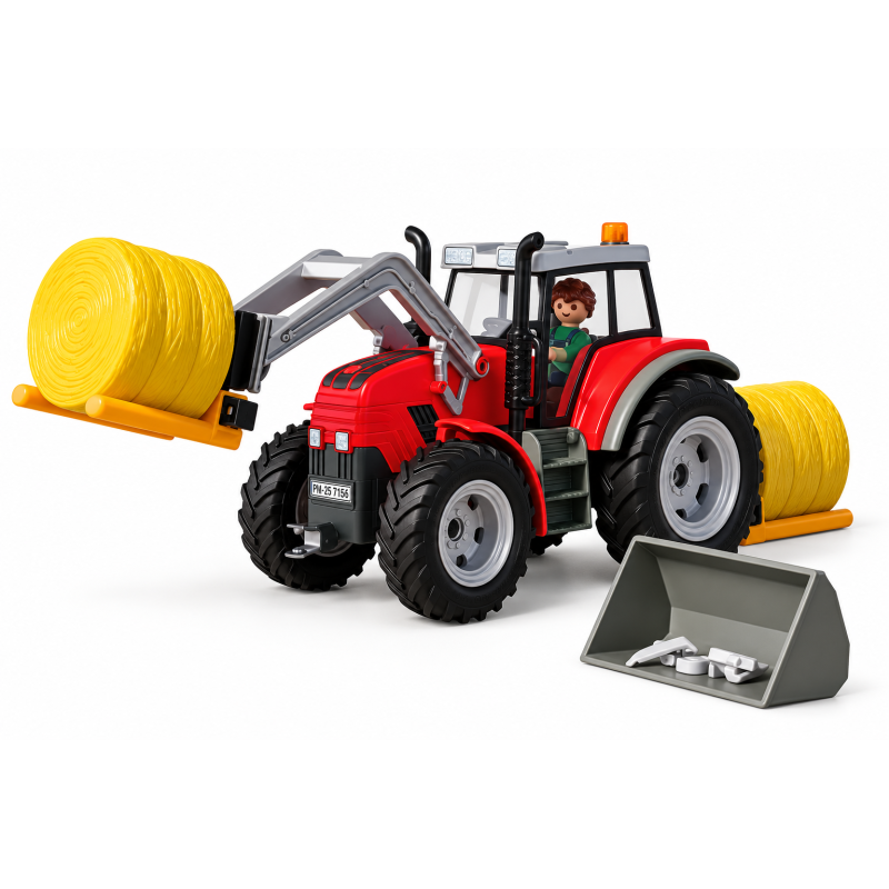 Playmobil Country Tractor Grande Con Pacas De Heno 72305